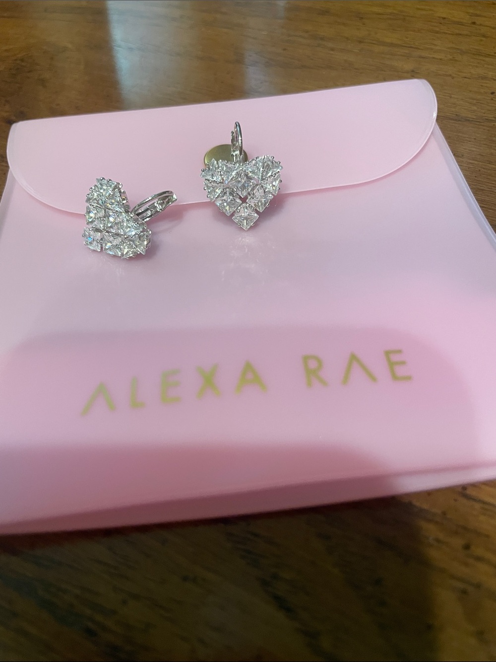 New in Pouch By Alexa Rae Cupid’s Charm Heart Drop Earrings